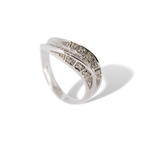 Anneau Donna Oro Femme in Or blanc Diamante 0.16 Ct AN9021BD1W - AN9021BD1W